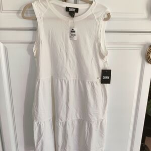 NWT DKNY White Sleeveless Dress Size medium
